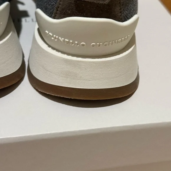 Brand New In Box Brunello Cucinelli Sparkling Knit Sneakers 38.5 - Picture 11 of 16